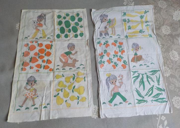 Retro handdoekenset (1965), Huis en Inrichting, Keuken | Keukenbenodigdheden, Zo goed als nieuw, Ophalen of Verzenden