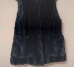 Zwarte faux fur gilet - Maat 164, Ophalen of Verzenden, Zo goed als nieuw