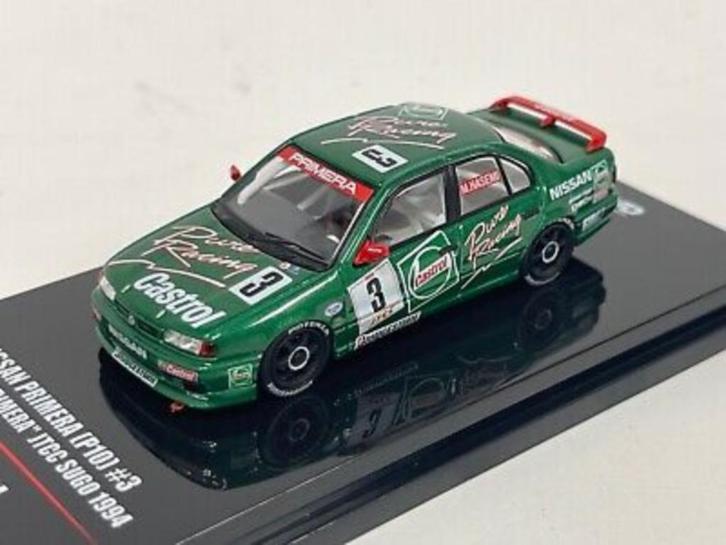 1994 Nissan Primera (P10) van Inno64 1/64 Castrol nr. 3, Hobby en Vrije tijd, Modelauto's | Overige schalen, Nieuw, Auto, Ophalen of Verzenden