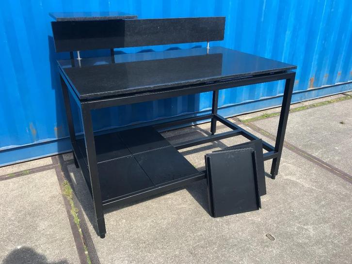 Zware Buitenkeuken werktafel+granieten blad+ losse elementen, Tuin en Terras, Buitenkeukens, Zo goed als nieuw, Houtskool, Ophalen