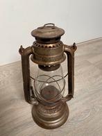 Retro/brocante/oude olielamp, metaal/glas, India, Ophalen