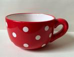 XL kopje mok soepkom schaaltje 12,5cm polkadot rood wit, Ophalen of Verzenden, Zo goed als nieuw, Overige stijlen, Kop(pen) en/of Schotel(s)