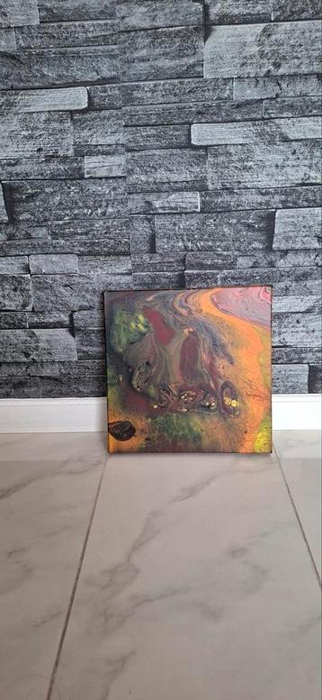 Abstract schilderij - decoratie, 29 x 30 cm beschikbaar voor biedingen