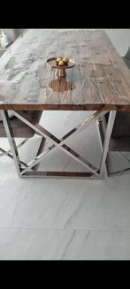 Eettafel compleet set eetbank en stoelen, Huis en Inrichting, Tafels | Sidetables, Ophalen of Verzenden, Zo goed als nieuw, 25 tot 50 cm