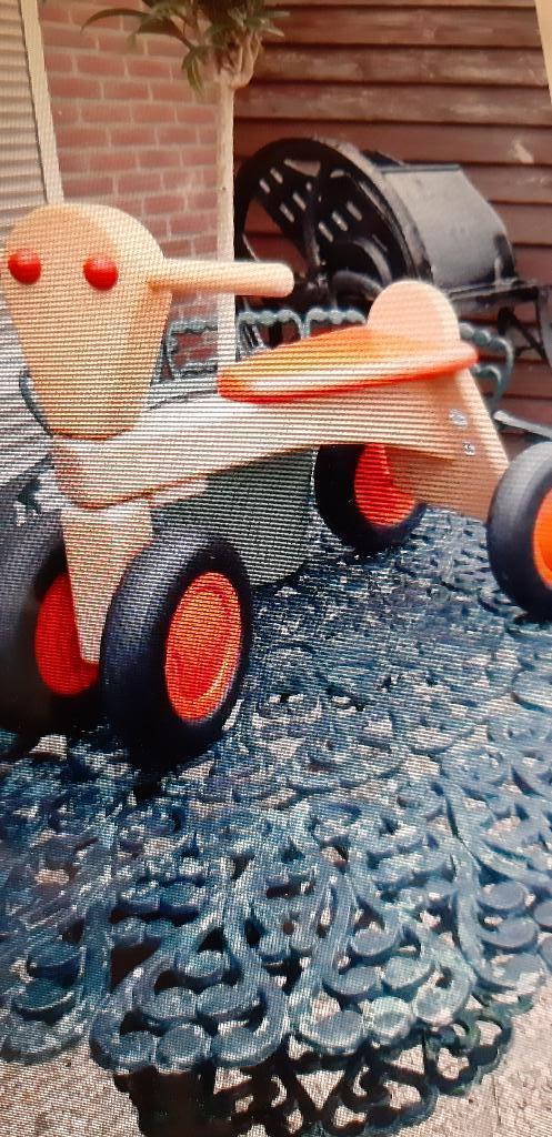 VAN DIJK : Houten Loopfiets ORANJE, Kinderen en Baby's, Speelgoed | Houten speelgoed, Nieuw, Rij- of Hobbelspeelgoed, Ophalen of Verzenden