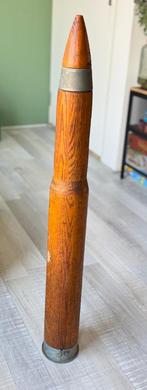 Mooie houten dummy granaat – ca. 1942, Ophalen, Landmacht, Nederland, Kunstobject