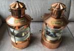 2 Decoratieve scheepslampen, Huis en Inrichting, Lampen | Hanglampen, Ophalen of Verzenden, Zo goed als nieuw, Glas, Minder dan 50 cm