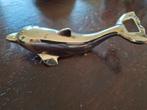 Verzilverde flessenopener in de vorm van een dolfijn, Antiek en Kunst, Curiosa en Brocante, Ophalen of Verzenden