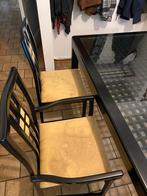 Degelijke 6 persoons zwarte eettafel, Huis en Inrichting, Tafels | Eettafels, Gebruikt, Vijf personen of meer, 150 tot 200 cm