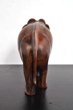 Vintage houten olifant decoratief jaren 50, Ophalen of Verzenden, Gebruikt