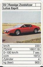 Kw1462 autokaartje lotus esprit (d2), Ophalen of Verzenden, Zo goed als nieuw, Auto's