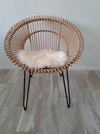 Rotanstoel, Huis en Inrichting, Stoelen, Ophalen, Overige kleuren, Zo goed als nieuw, Metaal