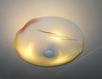 Art deco schaal plafonniere plafondlamp, Huis en Inrichting, Lampen | Plafondlampen, Gebruikt, Glas, Ophalen