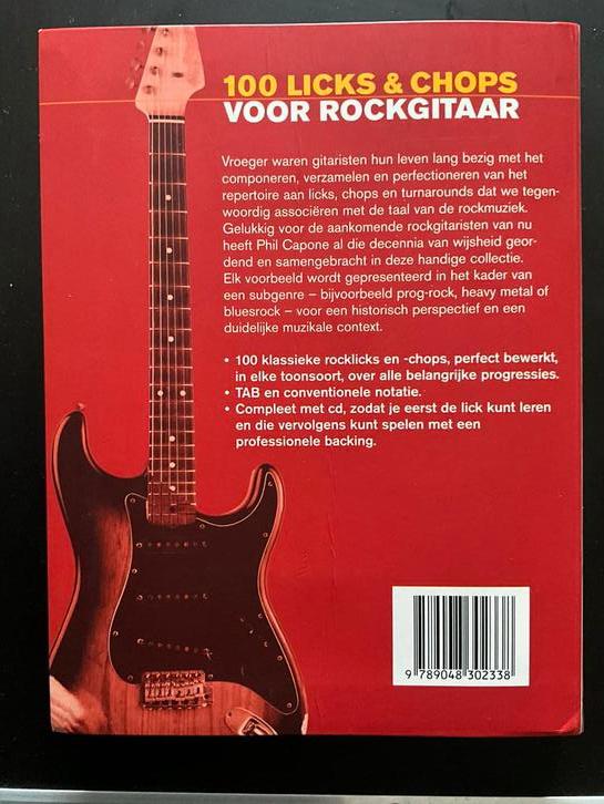 100 licks & chops voor rockgitaar - Phil Capone, Muziek en Instrumenten, Bladmuziek, Les of Cursus, Ophalen of Verzenden, Rock en Metal