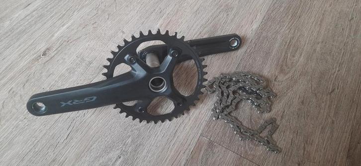 Nieuw gravel crankstel grx600 rx610 12 speed 40T + ketting, Sport en Fitness, Wielrennen, Nieuw, Overige typen, Ophalen of Verzenden