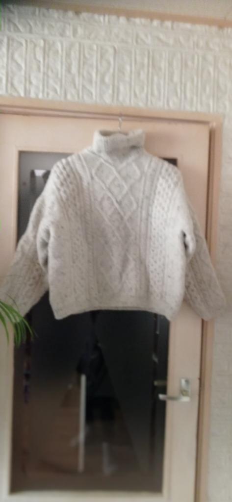 Martomod 100% dikke wollen kabeltrui. Vintage., Kleding | Heren, Truien en Vesten, Zo goed als nieuw, Maat 56/58 (XL), Beige, Ophalen of Verzenden