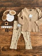 Baby unisex setje broekje/legging shirtje beige vogel 68, Jongetje of Meisje, Nieuw, Ophalen of Verzenden, Setje