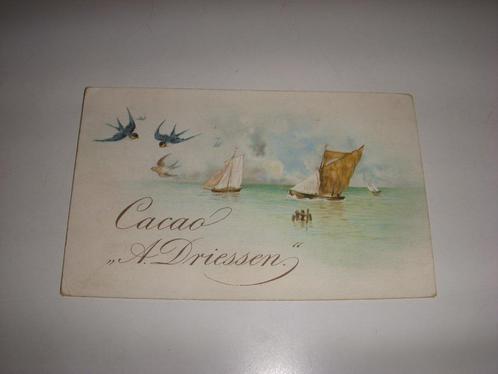OUD reclamekaartje cacao A. Driessen +/-1900, Verzamelen, Merken en Reclamevoorwerpen, Gebruikt, Gebruiksvoorwerp, Ophalen of Verzenden