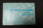 Honda XL600R 1986 motorcycle owner's manual XL 600 R, Motoren, Ophalen of Verzenden, Honda