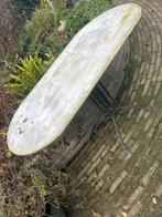 Marmeren tuintafel met onderstel, Ophalen, Gebruikt, Rechthoekig, Overige materialen