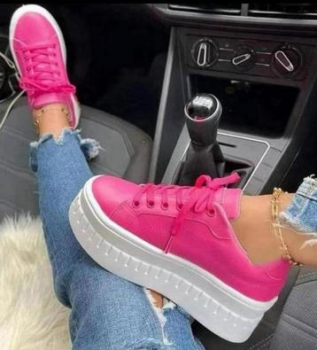 Hoge zool - Roze Wit dames Sneakers sneaker NIEUW maat 40-39 beschikbaar voor biedingen