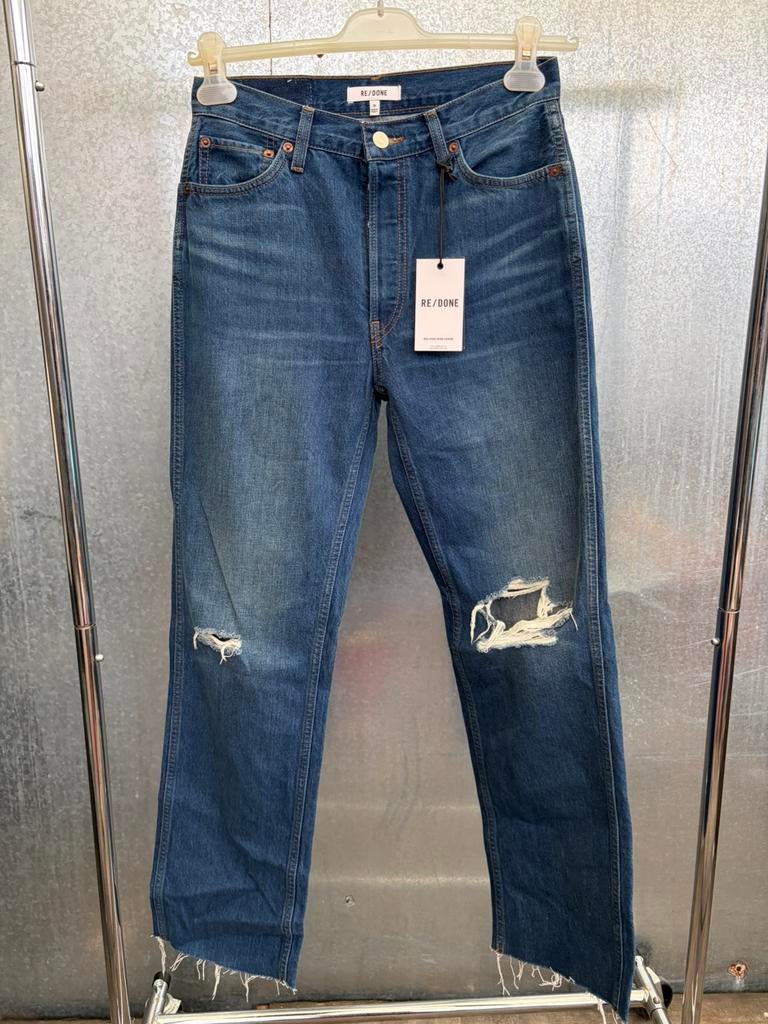 Redone jeans spijkerbroek 28 re done re/done €355, Ophalen of Verzenden, Zo goed als nieuw, Blauw, W28 - W29 (confectie 36)