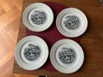4 ontbijtbordjes - de Visscher familie - Société Céramique, Ophalen of Verzenden