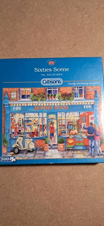 Gibsons Sixties Scene Puzzel - 500 Stukjes Compleet beschikbaar voor biedingen