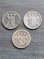 3 halve guldens Willem 3, Ophalen of Verzenden, Koning Willem III, ½ gulden, Zilver