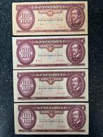 Bankbiljetten Hongarije 100 forint 1984 en 1992, Ophalen of Verzenden, Hongarije, Los biljet