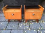 2  vintage nachtkastjes, Minder dan 45 cm, Ophalen of Verzenden, Minder dan 55 cm, Glas