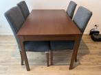 IKEA Eettafel met 4 Stoelen, Huis en Inrichting, Tafels | Eettafels, Ophalen, 100 tot 150 cm, Eikenhout, Zo goed als nieuw