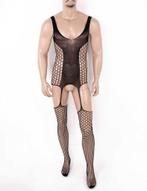 Heren zwarte body 3 / bodysuit sissy lingerie pakje sexy, Verzenden, Zwart, Nachtkleding