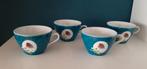 Vier grote soepkoppen met vogeltje, Huis en Inrichting, Ophalen of Verzenden, Zo goed als nieuw, Overige stijlen