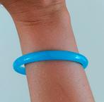 Azuurblauwe glazen Vintage Armband van glas, Ophalen of Verzenden, Zo goed als nieuw, Blauw, Overige materialen