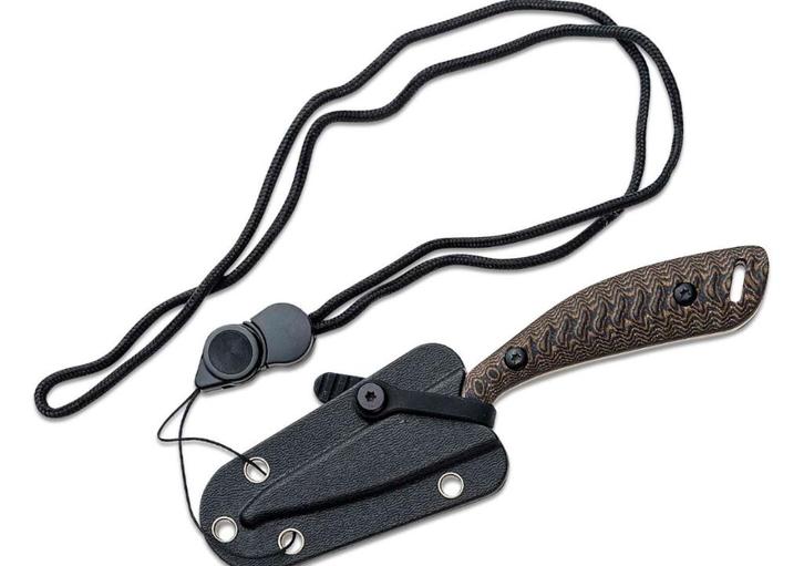 Fox Edge FE006 Fixed Blade Neck Knife 2" Satin Blade, Black/, Caravans en Kamperen, Kampeergereedschap, Nieuw, Ophalen of Verzenden