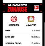 Mainz - Bayer Leverkusen 18 oktober, Tickets en Kaartjes, Losse kaart, Eén persoon, Oktober, Buitenland