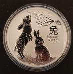 1 oz Lunar III Year of The Rabbit Zilver Munt 2023, Postzegels en Munten, Ophalen of Verzenden, Zilver
