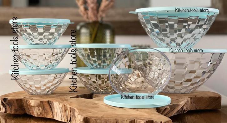 Tupperware Diamanten serie prisma exclusieve kommen set (8), Huis en Inrichting, Keuken | Tupperware, Nieuw, Schaal, Ophalen of Verzenden