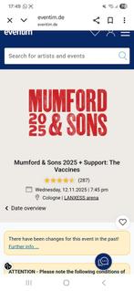 Mumford and sons Keulen, Tickets en Kaartjes, Drie personen of meer, November