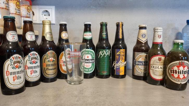 10 x vintage Heineken, Dommelsch, MÜTZIG & Buckler / '89-'99, Verzamelen, Biermerken, Zo goed als nieuw, Flesje(s), Heineken, Ophalen of Verzenden