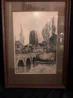 Marius Jansen, Zierikzee, ets 38x52cm, Ophalen of Verzenden