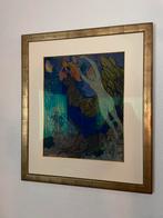 Henk Melgers - Haan met vrouw - Gouache, Ophalen