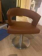 WEEKENDKOOPJE Lederen Stoel Zo Goed Als Nieuw, Ophalen, Bruin, Leer, Zo goed als nieuw