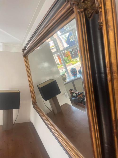 Grote Rechthoekige Spiegel met Gouden Lijst, Huis en Inrichting, Woonaccessoires | Spiegels, Gebruikt, 75 tot 100 cm, 150 tot 200 cm
