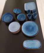 Servies Toscane donkerblauw, Huis en Inrichting, Keuken | Servies, Ophalen, Gebruikt, Overige stijlen, Bord(en)