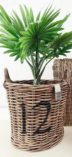 2 riviera Maison rattan planter  12, Huis en Inrichting, Woonaccessoires | Schalen en Manden, Zo goed als nieuw, Ophalen, Riet