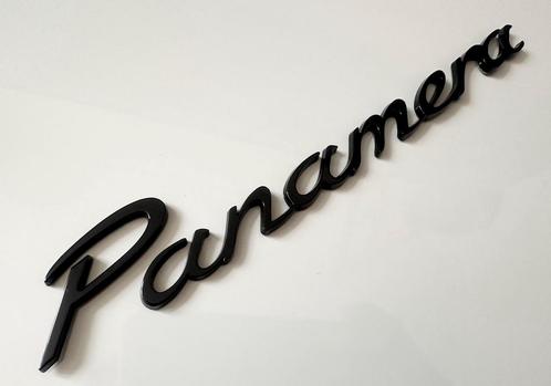 Porsche Panamera embleem – glans zwart / chroom – nieuw, Auto-onderdelen, Klein materiaal, Porsche, Nieuw, Ophalen of Verzenden