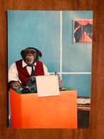 Vintage Ansichtkaart Aap Achter Bureau, Ophalen of Verzenden, 1960 tot 1980, Gelopen
