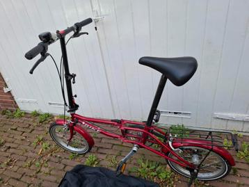 Mooie en degelijke rode Vouwfiets Neobike met tas beschikbaar voor biedingen